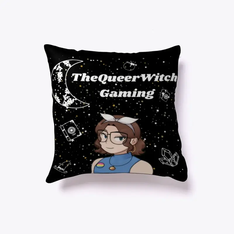 witchy gamer pillow